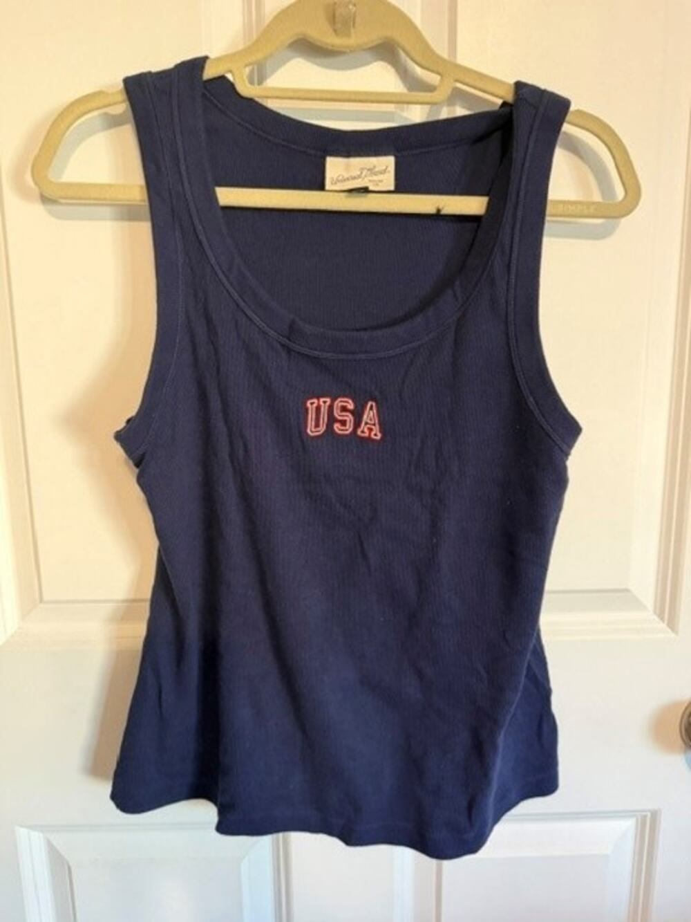 Women's Embroidered Tank Top - Universal Thread™ Navy Blue XXL